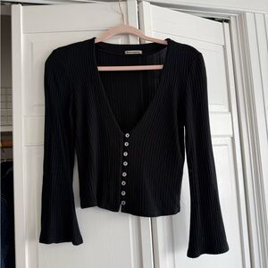 Reformation Ribbed quarter sleeve